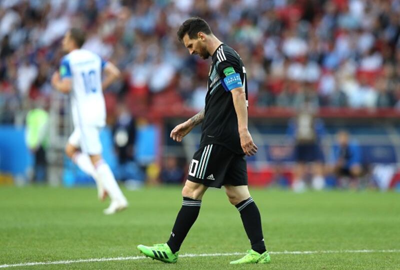 Wat het my besiel? Lionel Messi Saterdag teen Ysland. Foto: Getty Images