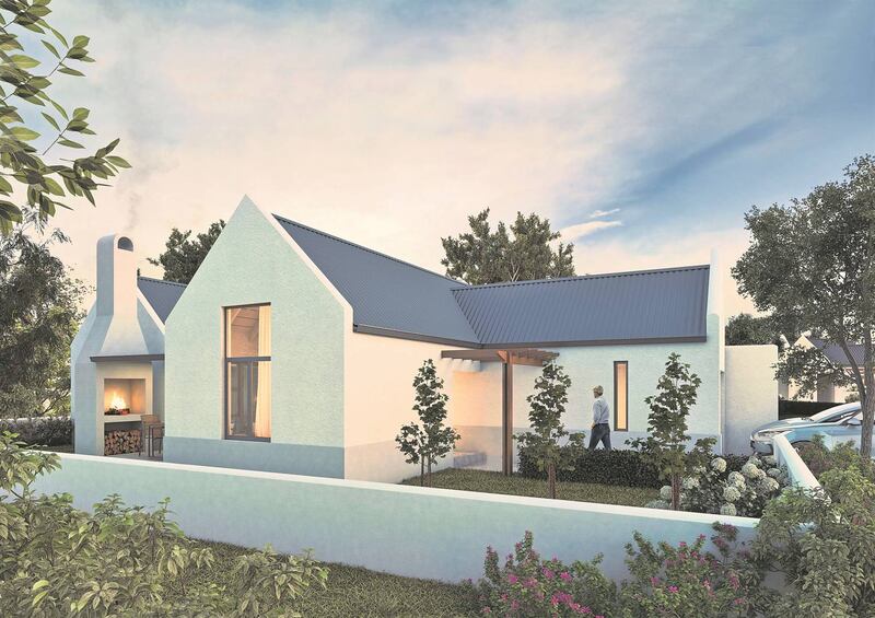 Die nuwe leefstyl-landgoed aan die Weskus, Langebaan Manor, se huise bied ’n tradisionele Weskus-boustyl.